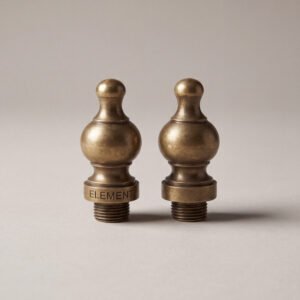 Turned Brass Finial, Pair