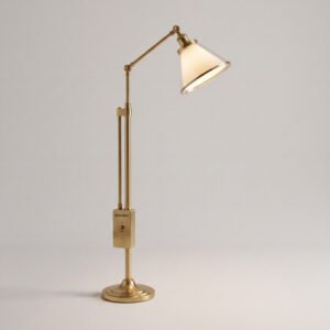 Brass Library Floor Lamp