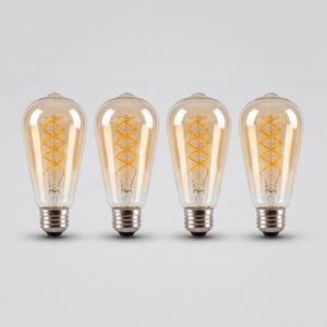 Warm Edison Bulb, 4-Pack